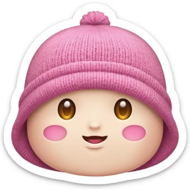 a pink hat sticker
