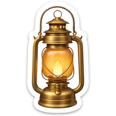 Lantern

New look:

Brass or iron base (#695C48) instead of pure gold.

Light glow: soft amber (#FFD88A) with slight haze effect.

Replace glass reflection with matte finish.

Optional rope handle wrapping. sticker