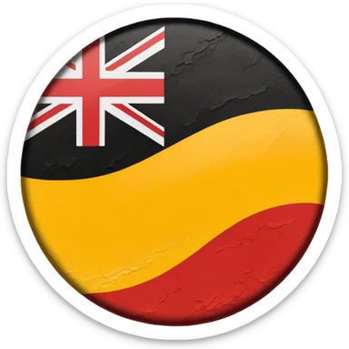Aboriginal Australians flag red and yellow stripe with black circle inside  sticker