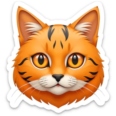 Katze mit aufgerissenen augen sticker