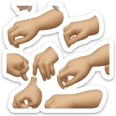 Main avec les deux doigts du milieu déplié et les autres repliés dans la main  sticker