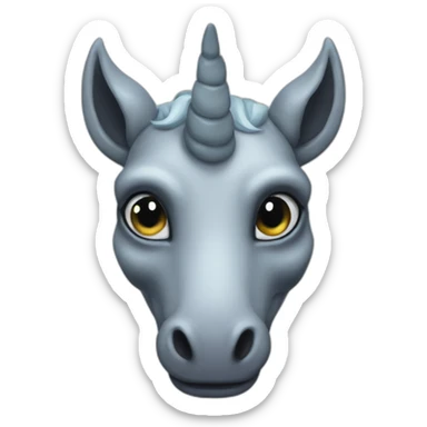 Grey Alien Unicorn x files sticker