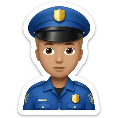 police uniform no cap sticker