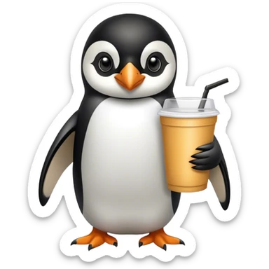 a bolivian penguin with a mate cup sticker