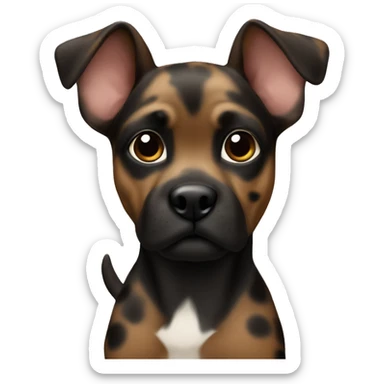 Petit Brabancon black with brown spots sticker