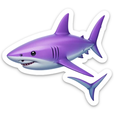 violet shark sticker