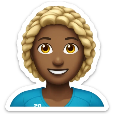 Beach volleyball female player sticker