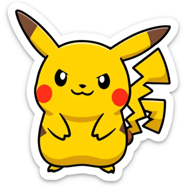 Pikachu face sticker