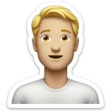 White Man looking at the sky sticker