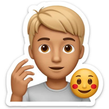 3D imoji of Young man who is graphics design sticker