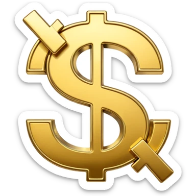 dollar signs sticker