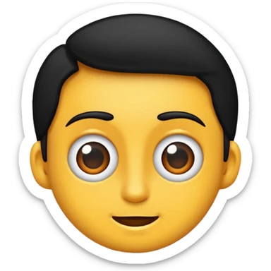 Saçı siyah uzun olan bir erkek çiz sticker