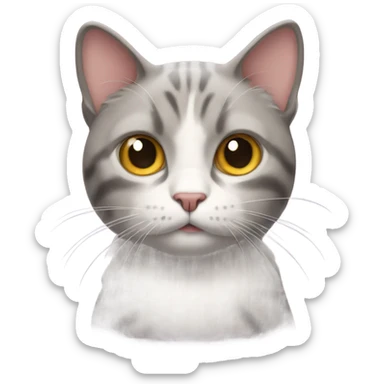 Cat with eyes bulging out  sticker