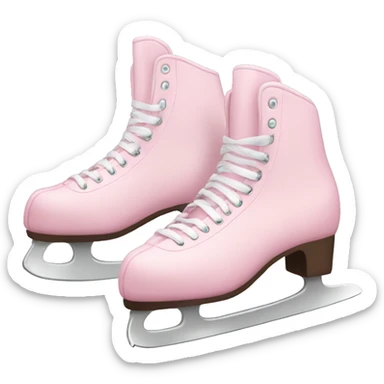 pastel pink ice skates sticker