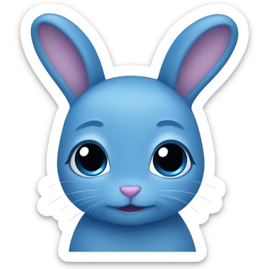 It’s a blue bunny, He’s small, And he’s cute sticker