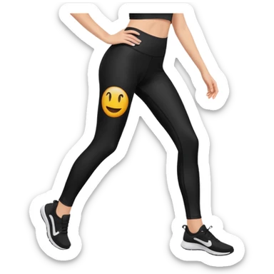 legging noir sticker