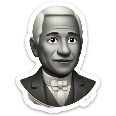 Dark red dollar sticker