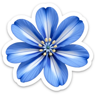 nemophila blue flower sticker
