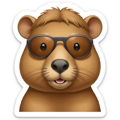Capibara con lentes de sol sticker