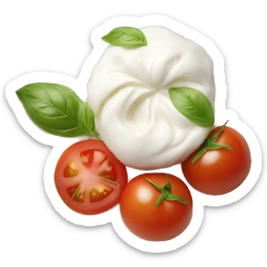 burrata with two tomatoes sticker