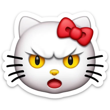 Hello kitty angry emoji  sticker