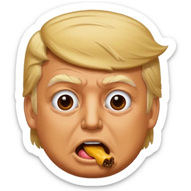 Trump eating shit sticker