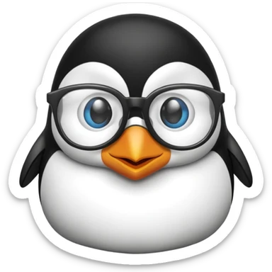 Pingüino con gafas sticker