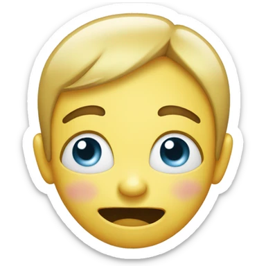 Crying happy tears face sticker