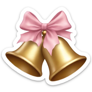 Light pink Christmas bells sticker