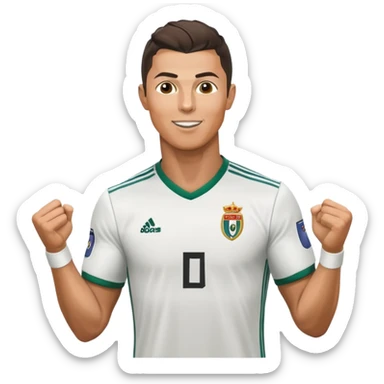 Cristiano Ronaldo soccer player celebrating a goal sticker