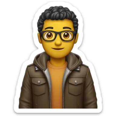 jaqueta de couro sticker