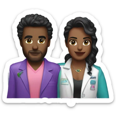 miami vice styled text saying "Over promise, under deliver" sticker