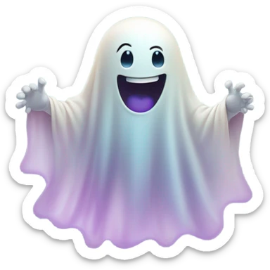 Ghost laughing  sticker