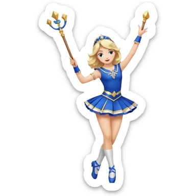 Majorette jupe courte danser sticker