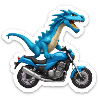 Dragão andando de moto  sticker