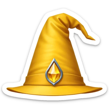 yellow wizard hat perspective sticker