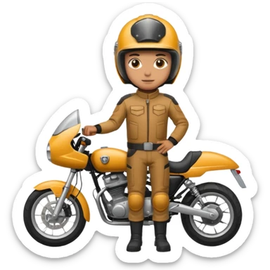 motorcycle human with helmet full body sticker