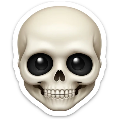 Skull face emoji of 5 year old  sticker