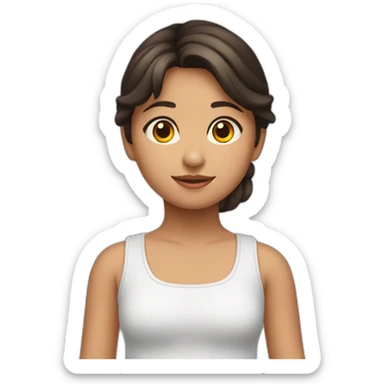 niña-morena-coleta sticker