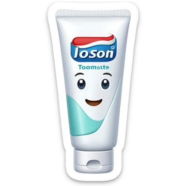 Toothpaste sticker