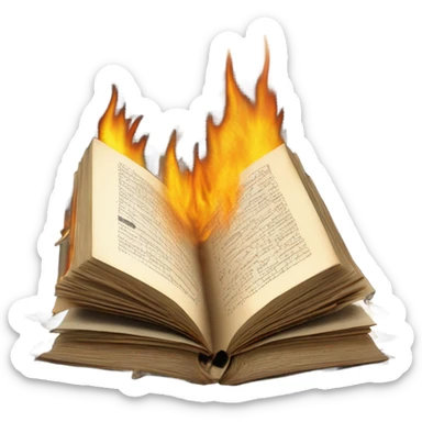 Algebra 2 math book burning in a ditch￼ sticker