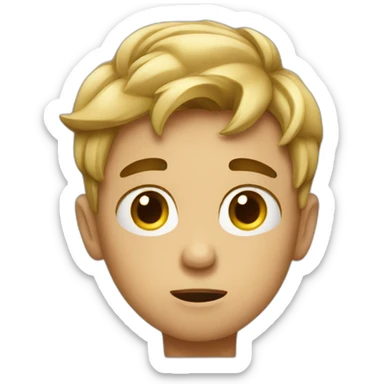 confused boy  sticker
