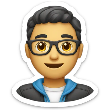 a boy freelancer working in lapot sticker