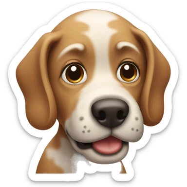 A dog pooping sticker