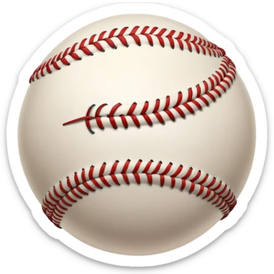 Cinematic Realistic image of a classic baseball, rendered with detailed stitching and textured leather, set against a nostalgic ballpark backdrop with soft, golden lighting that evokes Americana sticker