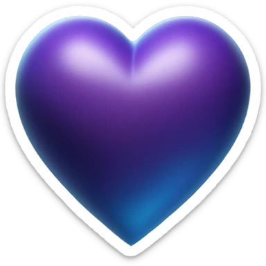 purple and blue heart shape planet with angle ring sticker
