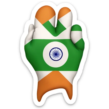 indian flag with heart sticker