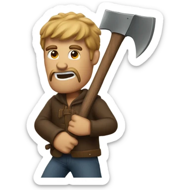 axe-wielding man sticker