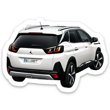 peugeot 3008 white gt sticker