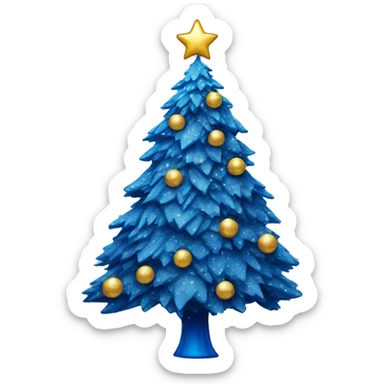 Blue Christmas tree sticker